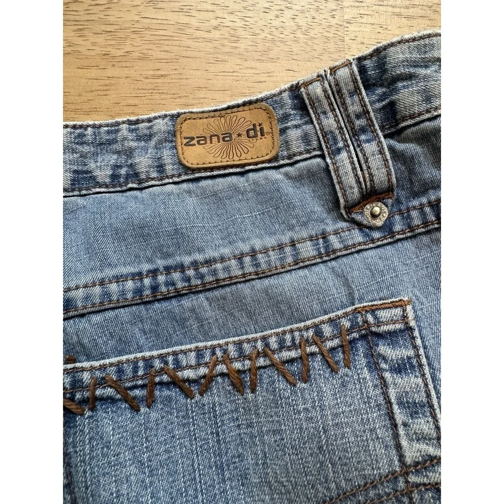 Y2K Jeans Hippie Bell Bottoms Flare Stitching Patchwork 14 Large 32 High Waist